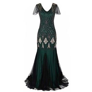 20s Gatsby Green Dress